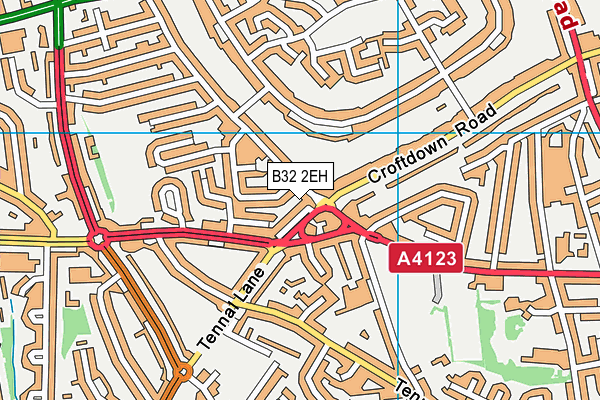B32 2EH map - OS VectorMap District (Ordnance Survey)