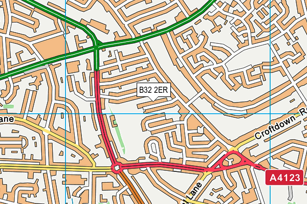 B32 2ER map - OS VectorMap District (Ordnance Survey)