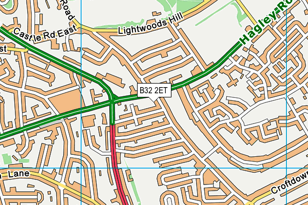 B32 2ET map - OS VectorMap District (Ordnance Survey)