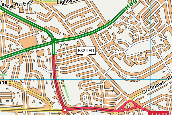 B32 2EU map - OS VectorMap District (Ordnance Survey)