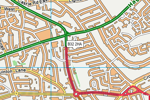 B32 2HA map - OS VectorMap District (Ordnance Survey)