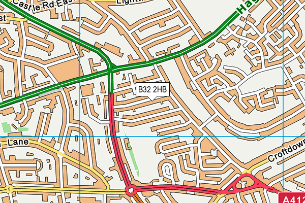 B32 2HB map - OS VectorMap District (Ordnance Survey)