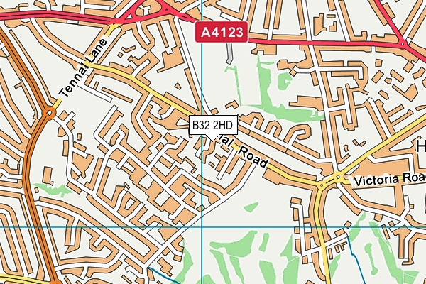 B32 2HD map - OS VectorMap District (Ordnance Survey)