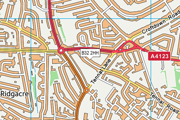 B32 2HH map - OS VectorMap District (Ordnance Survey)