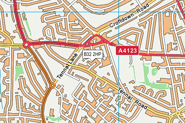 B32 2HP map - OS VectorMap District (Ordnance Survey)