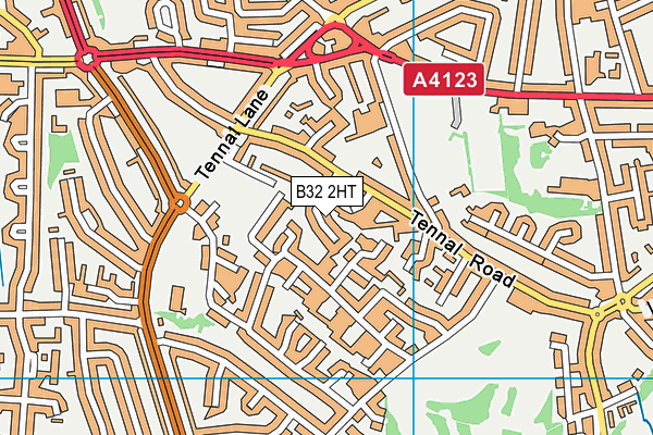 B32 2HT map - OS VectorMap District (Ordnance Survey)