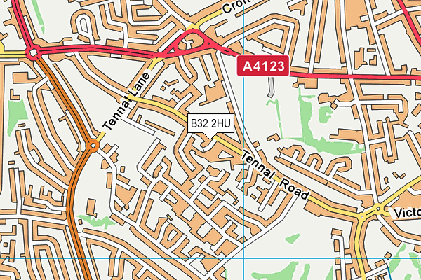 B32 2HU map - OS VectorMap District (Ordnance Survey)