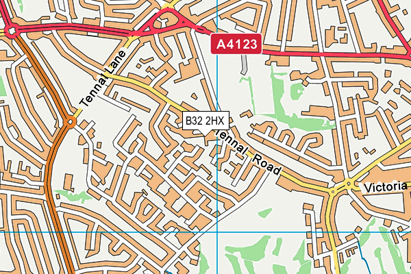 B32 2HX map - OS VectorMap District (Ordnance Survey)