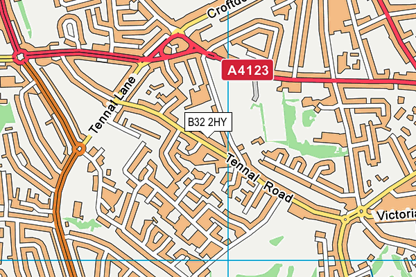 B32 2HY map - OS VectorMap District (Ordnance Survey)