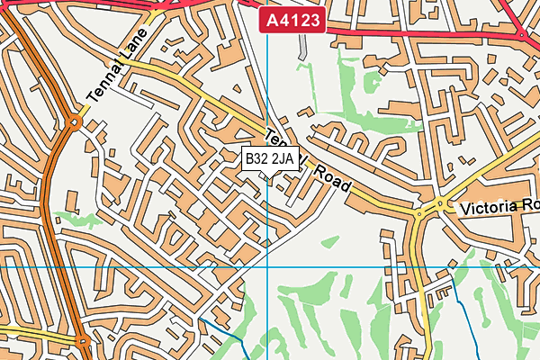 B32 2JA map - OS VectorMap District (Ordnance Survey)