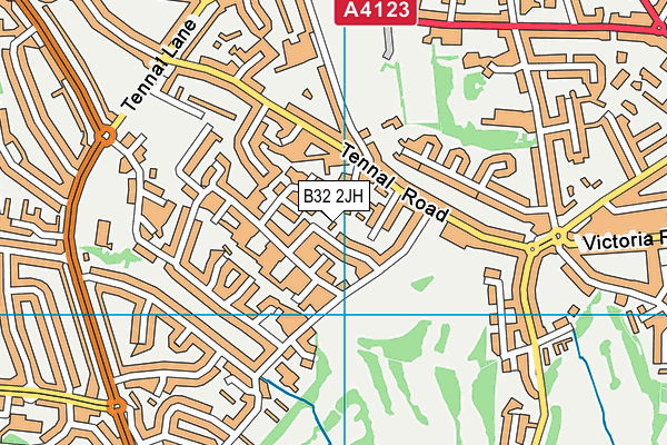 B32 2JH map - OS VectorMap District (Ordnance Survey)