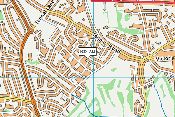 B32 2JJ map - OS VectorMap District (Ordnance Survey)