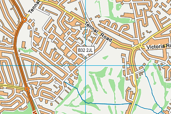 B32 2JL map - OS VectorMap District (Ordnance Survey)