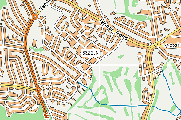 B32 2JN map - OS VectorMap District (Ordnance Survey)