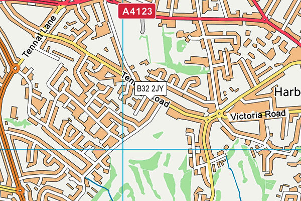 B32 2JY map - OS VectorMap District (Ordnance Survey)