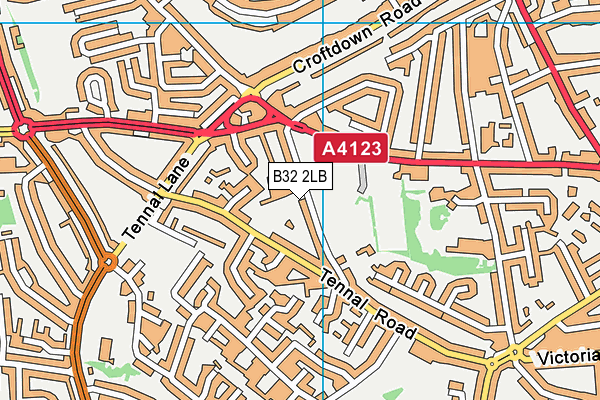 B32 2LB map - OS VectorMap District (Ordnance Survey)