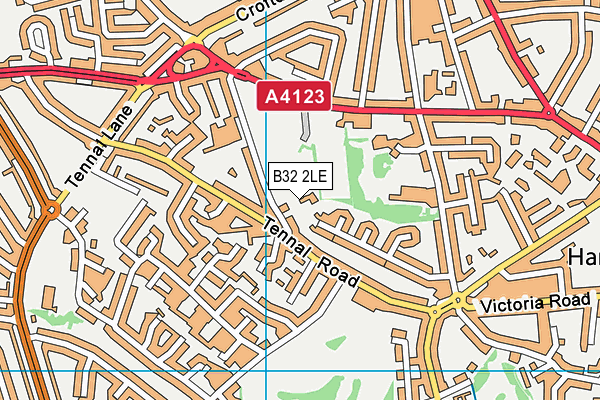 B32 2LE map - OS VectorMap District (Ordnance Survey)