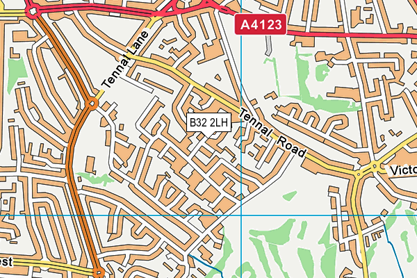 B32 2LH map - OS VectorMap District (Ordnance Survey)