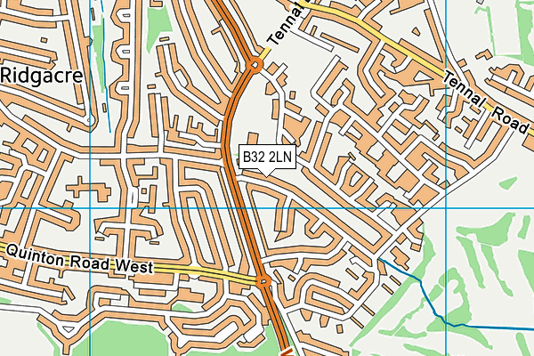 B32 2LN map - OS VectorMap District (Ordnance Survey)