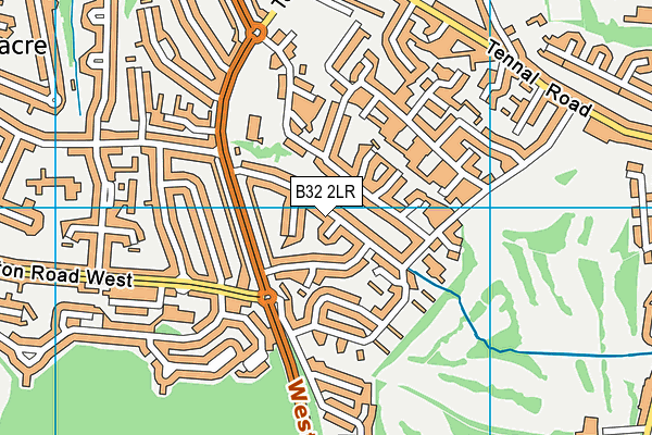 B32 2LR map - OS VectorMap District (Ordnance Survey)