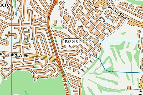 B32 2LS map - OS VectorMap District (Ordnance Survey)