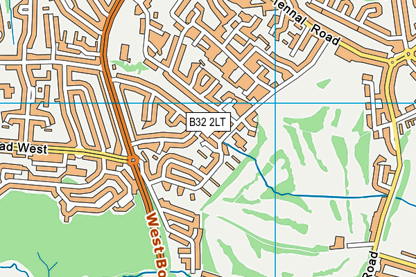 B32 2LT map - OS VectorMap District (Ordnance Survey)