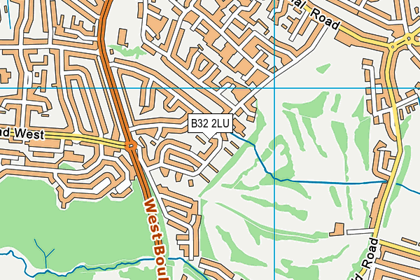 B32 2LU map - OS VectorMap District (Ordnance Survey)