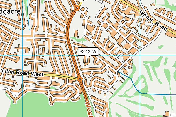 B32 2LW map - OS VectorMap District (Ordnance Survey)
