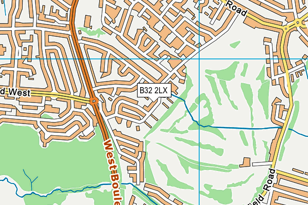 B32 2LX map - OS VectorMap District (Ordnance Survey)