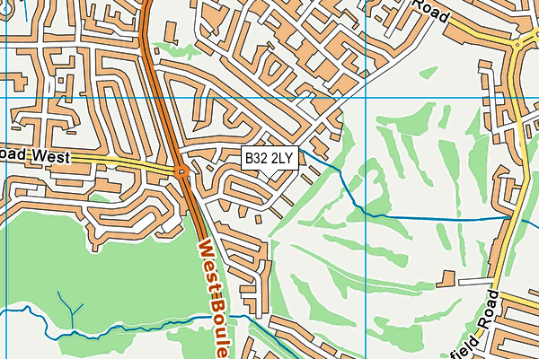 B32 2LY map - OS VectorMap District (Ordnance Survey)