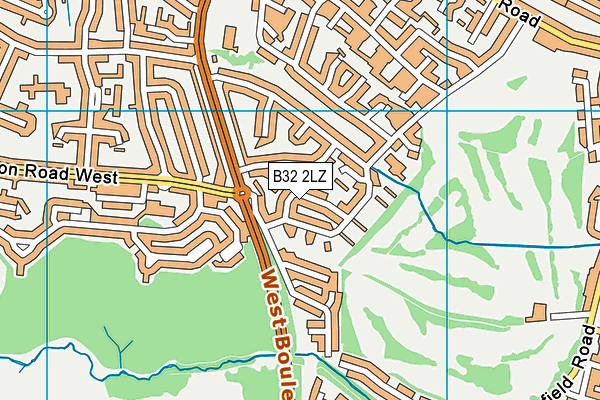 B32 2LZ map - OS VectorMap District (Ordnance Survey)