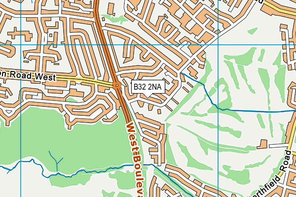 B32 2NA map - OS VectorMap District (Ordnance Survey)