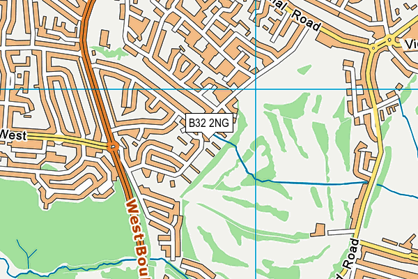 B32 2NG map - OS VectorMap District (Ordnance Survey)