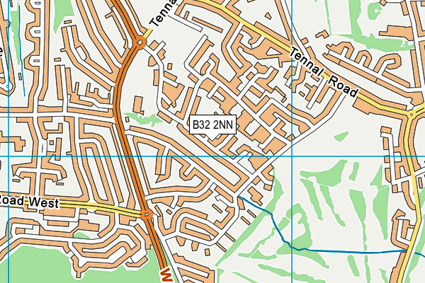 B32 2NN map - OS VectorMap District (Ordnance Survey)