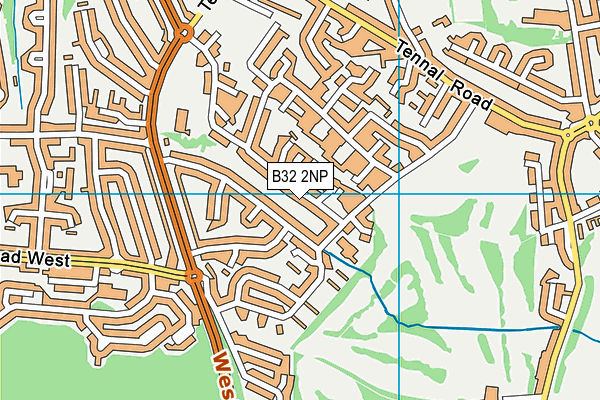 B32 2NP map - OS VectorMap District (Ordnance Survey)