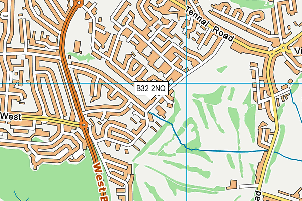 B32 2NQ map - OS VectorMap District (Ordnance Survey)