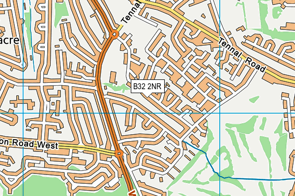 B32 2NR map - OS VectorMap District (Ordnance Survey)