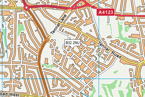 B32 2NU map - OS VectorMap District (Ordnance Survey)
