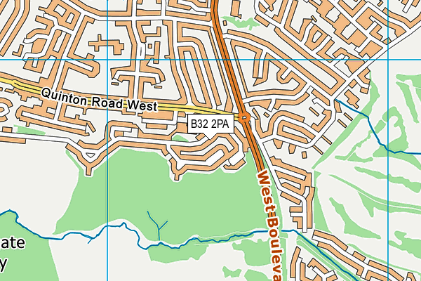 B32 2PA map - OS VectorMap District (Ordnance Survey)