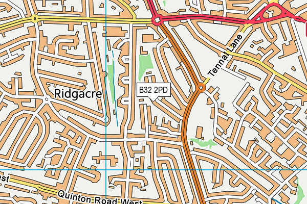 B32 2PD map - OS VectorMap District (Ordnance Survey)