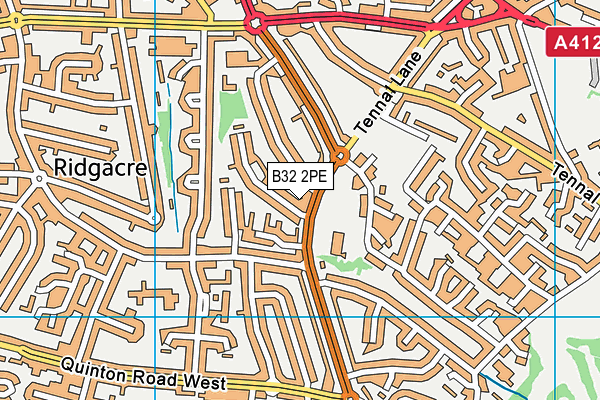 B32 2PE map - OS VectorMap District (Ordnance Survey)
