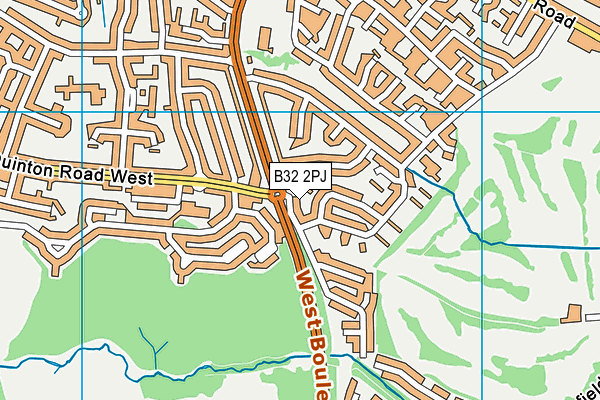 B32 2PJ map - OS VectorMap District (Ordnance Survey)