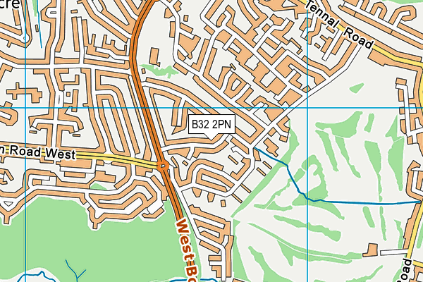 B32 2PN map - OS VectorMap District (Ordnance Survey)