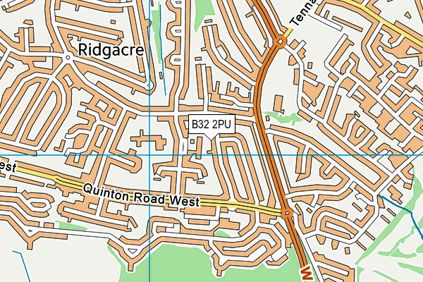 B32 2PU map - OS VectorMap District (Ordnance Survey)