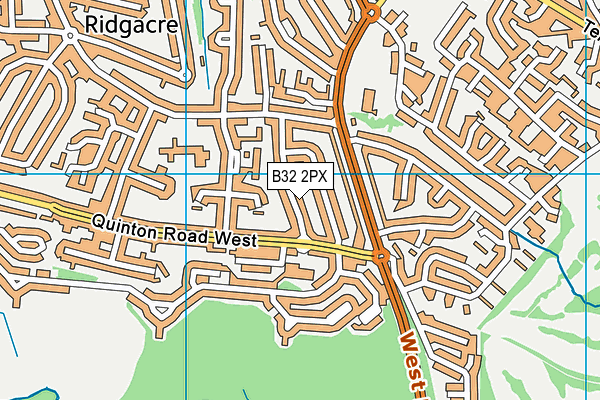 B32 2PX map - OS VectorMap District (Ordnance Survey)