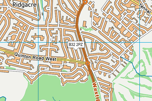 B32 2PZ map - OS VectorMap District (Ordnance Survey)