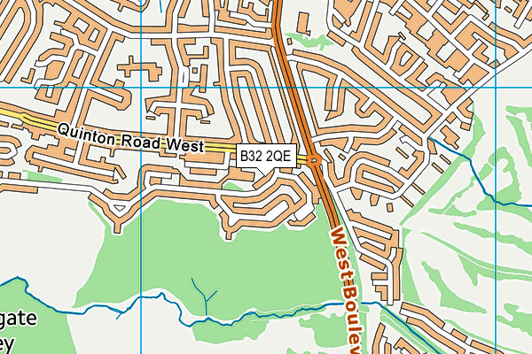 B32 2QE map - OS VectorMap District (Ordnance Survey)