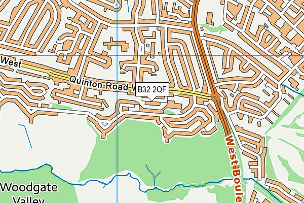 B32 2QF map - OS VectorMap District (Ordnance Survey)