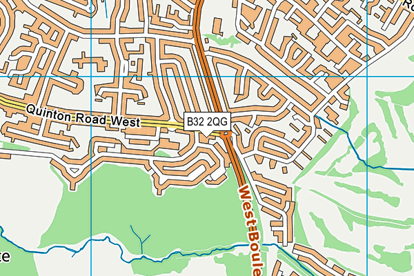 B32 2QG map - OS VectorMap District (Ordnance Survey)