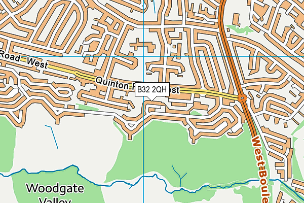 B32 2QH map - OS VectorMap District (Ordnance Survey)